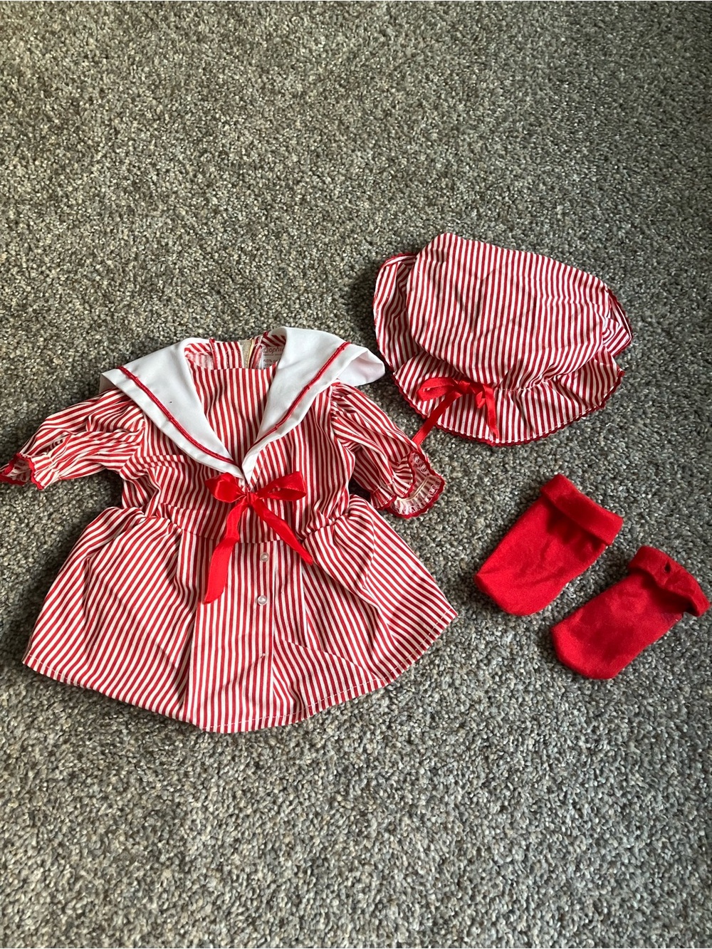 Sophia’s Heritage Collection for 18” Dolls Red Candy Stripe Outfit